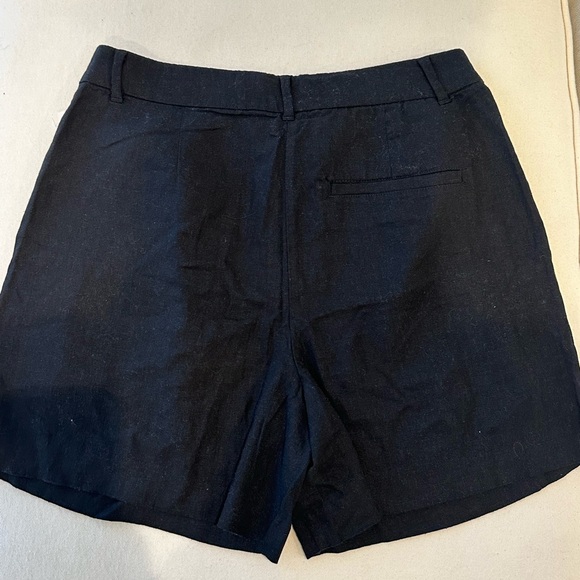 New Women Old Navy High Rise 3.5" Inseam Linen Black Elastic Waist Shorts Size S - Picture 3 of 3